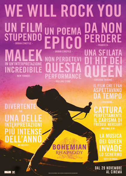 Locandina italiana Bohemian Rhapsody