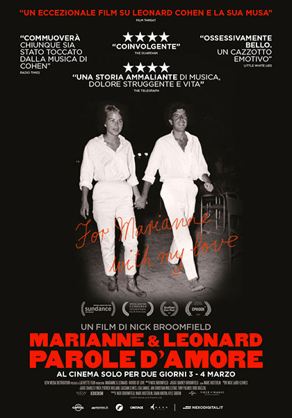 Locandina italiana Marianne & Leonard - Parole d'amore