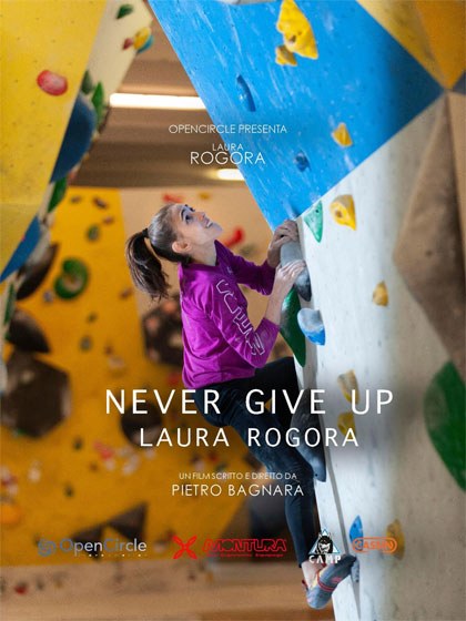 Locandina italiana Never Give Up Laura Rogora