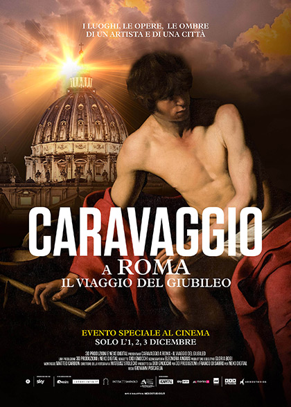 Locandina italiana Caravaggio a Roma - Il Viaggio del Giubileo