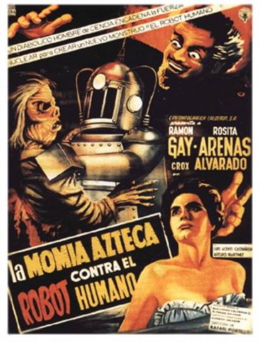 Locandina italiana La momia azteca contra el robot humano