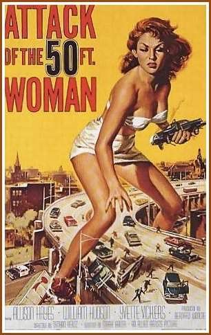 Locandina italiana Attack of the 50 foot Woman